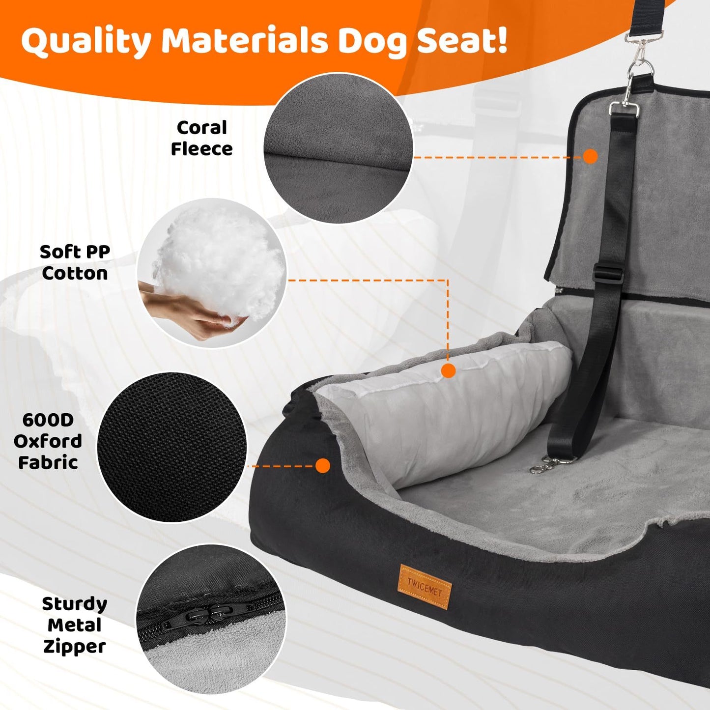 PawRide™ Dog Car Booster Seat