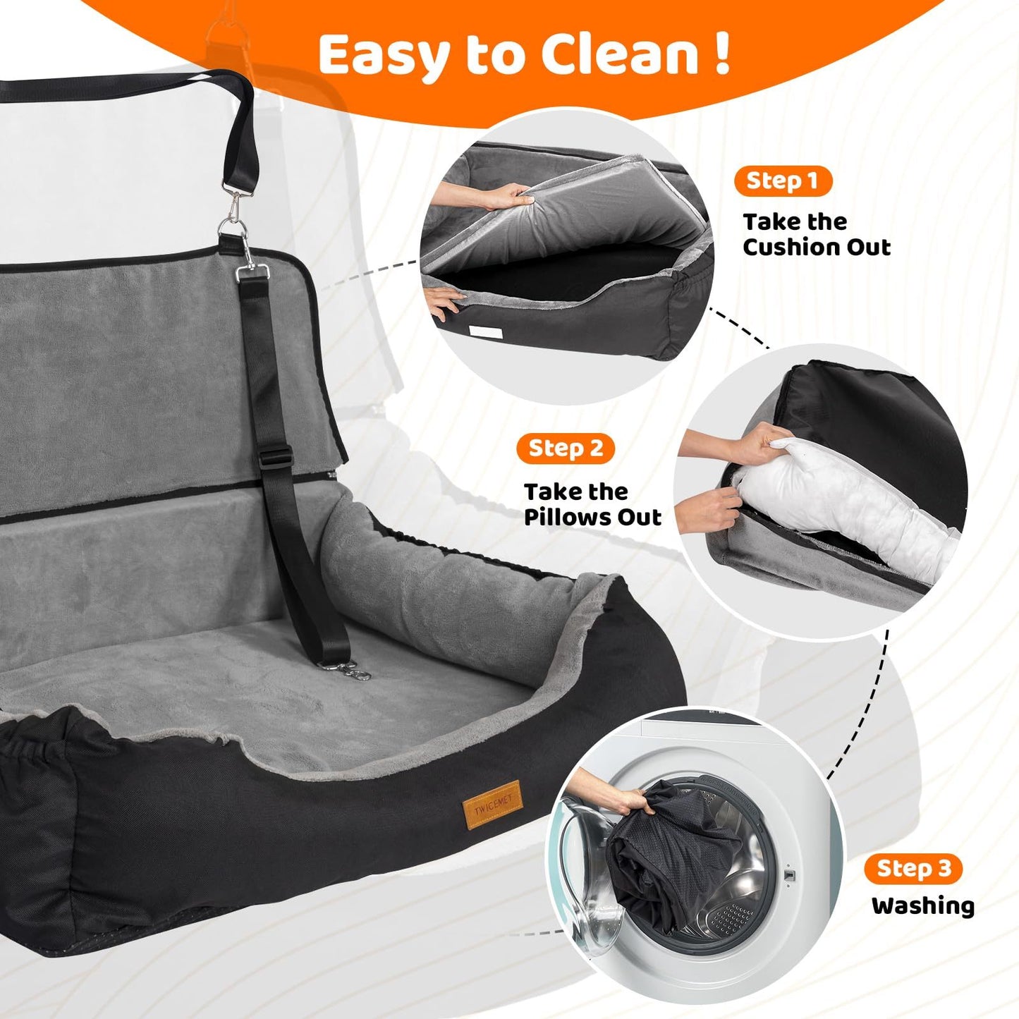 PawRide™ Dog Car Booster Seat