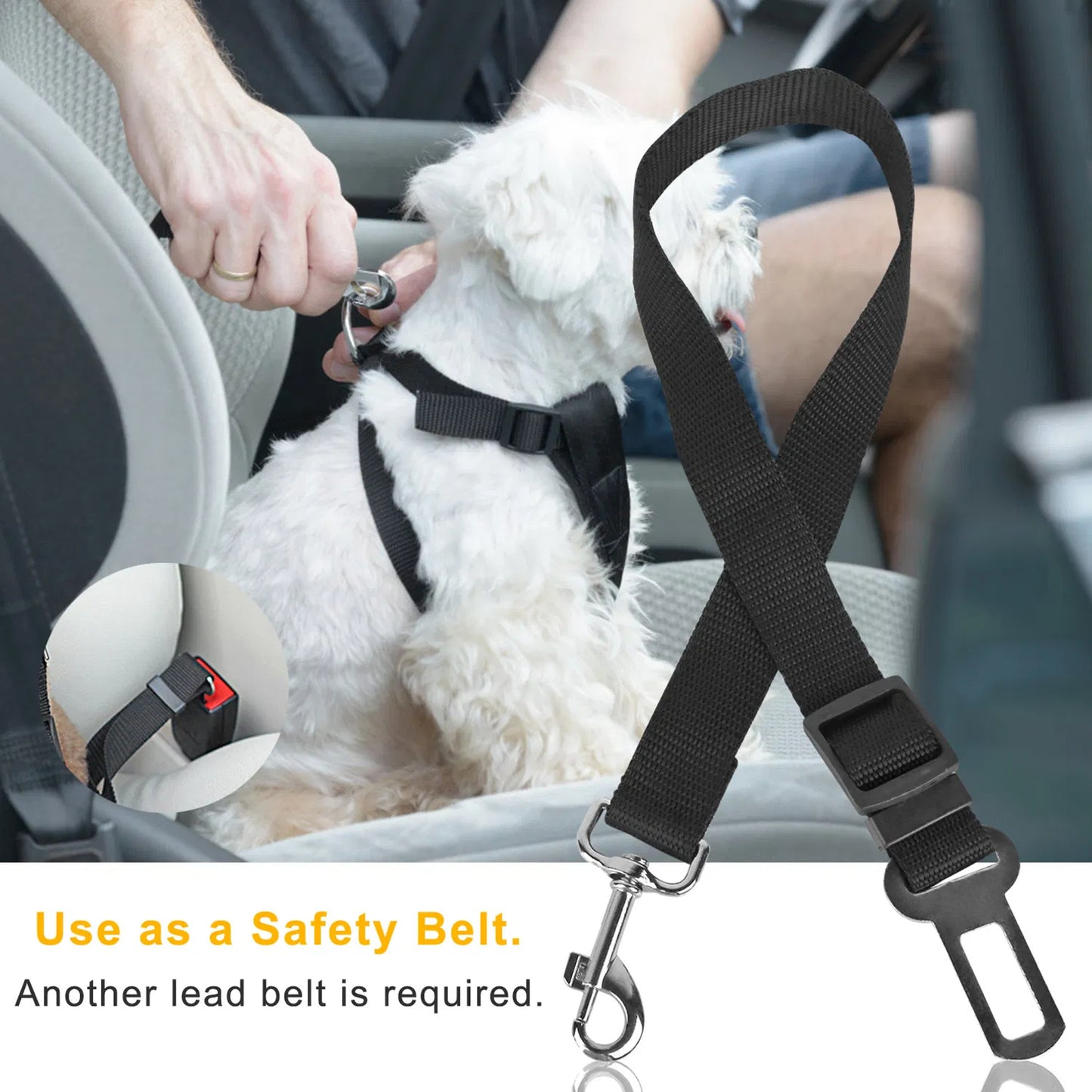 Dog Car Seat Belt – Adjustable Pet Safety Harness