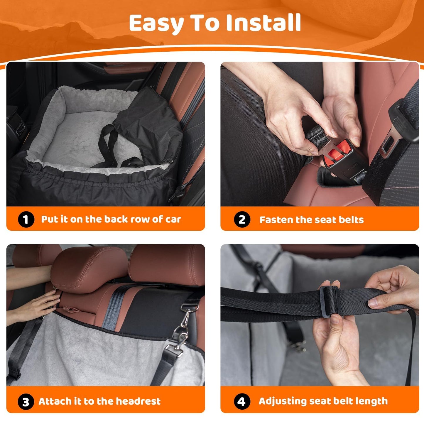 PawRide™ Dog Car Booster Seat
